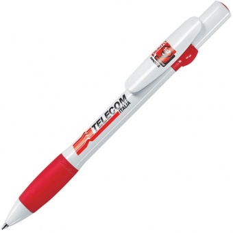 Шариковая ручка Allegra, бело-красная